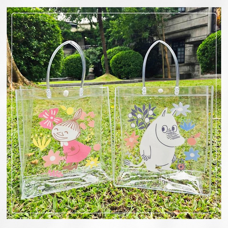 MOOMIN Authorized | Transparent Bag-Small (Moomin/Xiaomei) - Handbags & Totes - Plastic 