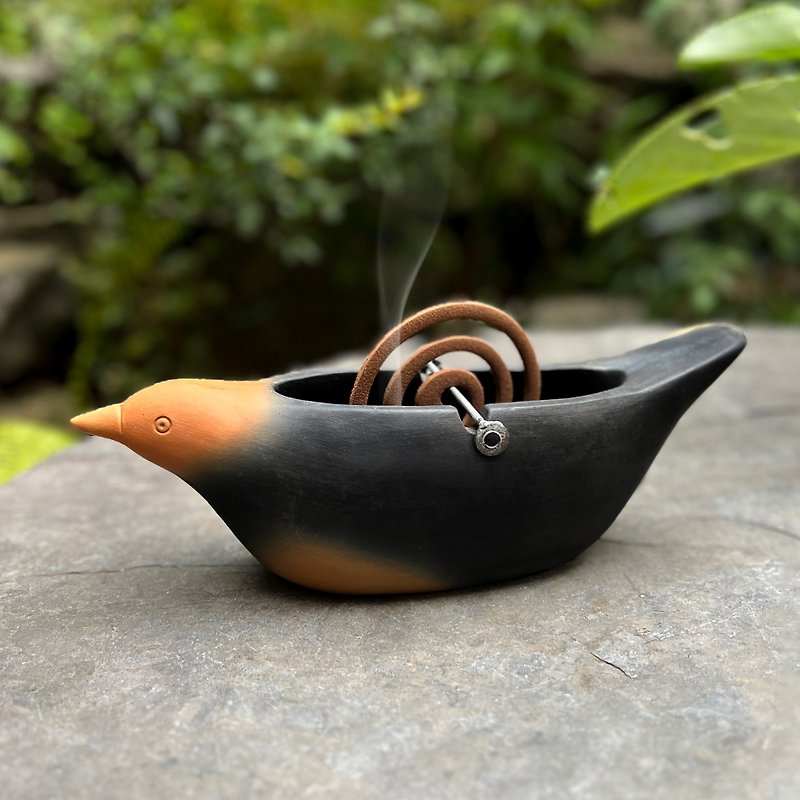 Cuckoo mosquito coil holder/incense coil holder - Candles & Candle Holders - Pottery Multicolor