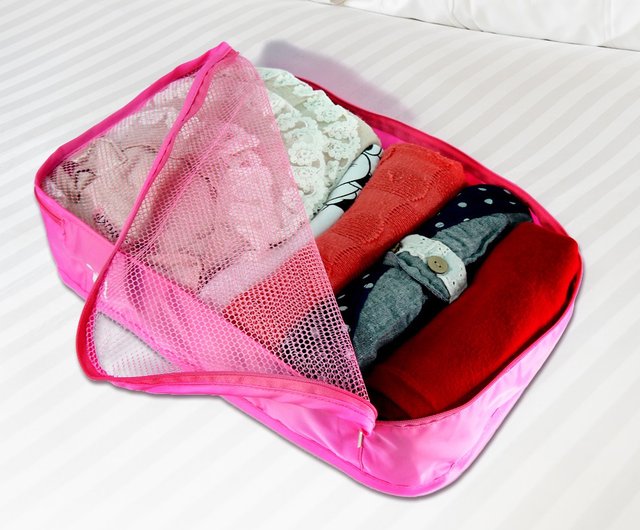 Suitcase clothing storage bag - medium building block stacking storage mesh  bag travel storage bag thickened high den - Shop SleepWell Luggage &  Luggage Covers - Pinkoi