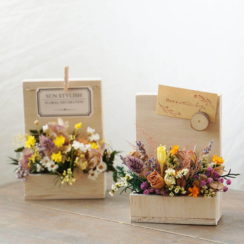 [DIY Material Pack] Zakka Groceries Wind Flower Wooden Box Message Board / With Simple Instructions Electronic File - Plants & Floral Arrangement - Plants & Flowers 