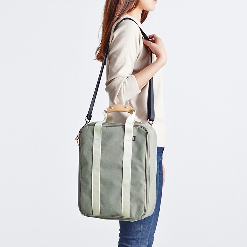 Ithinkso-small suitcase COMPACT TRUNK_STANDARD Khaki green - Messenger Bags & Sling Bags - Nylon 