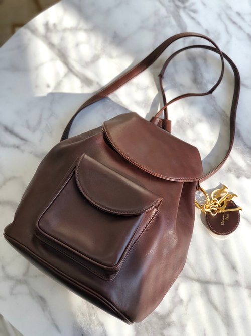 Christian Dior　希少　リュック　ブラック　チャーム　ヴィンテージ ⭐Christian Dior⭐希少 リュック ブラック チャーム ヴィンテージ