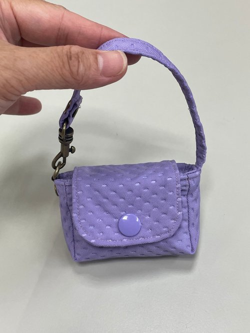 水亮亮小布屋-各式收納包及女孩兒小物的設計館 紫色-小廢包