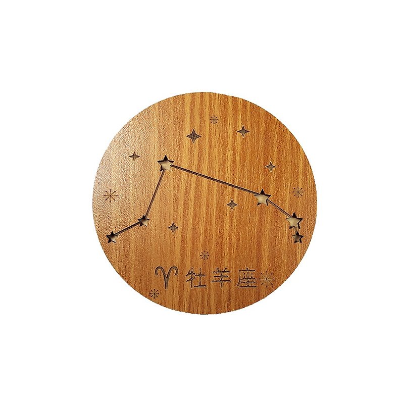 【先生の日ギフト】木彫りオルゴール 12星座（牡羊座） - インディーズ音楽 - 木製 オレンジ