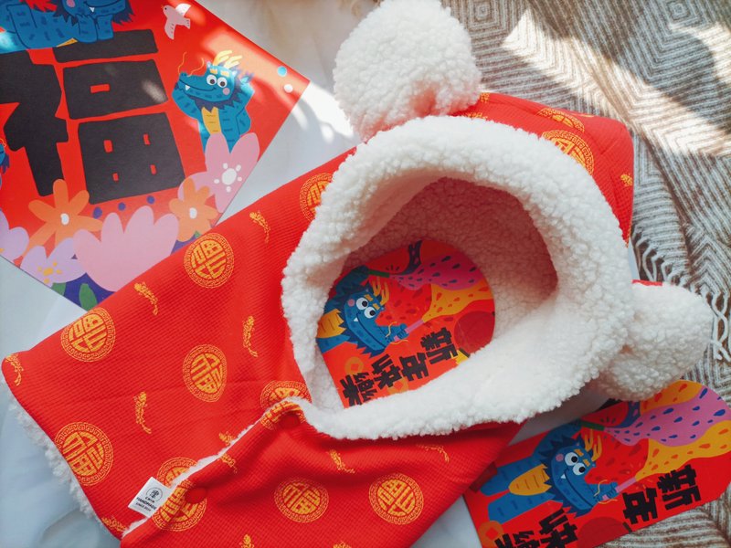 津Handmade 新年暖暖帽/熊耳帽 - 帽子 - 棉．麻 