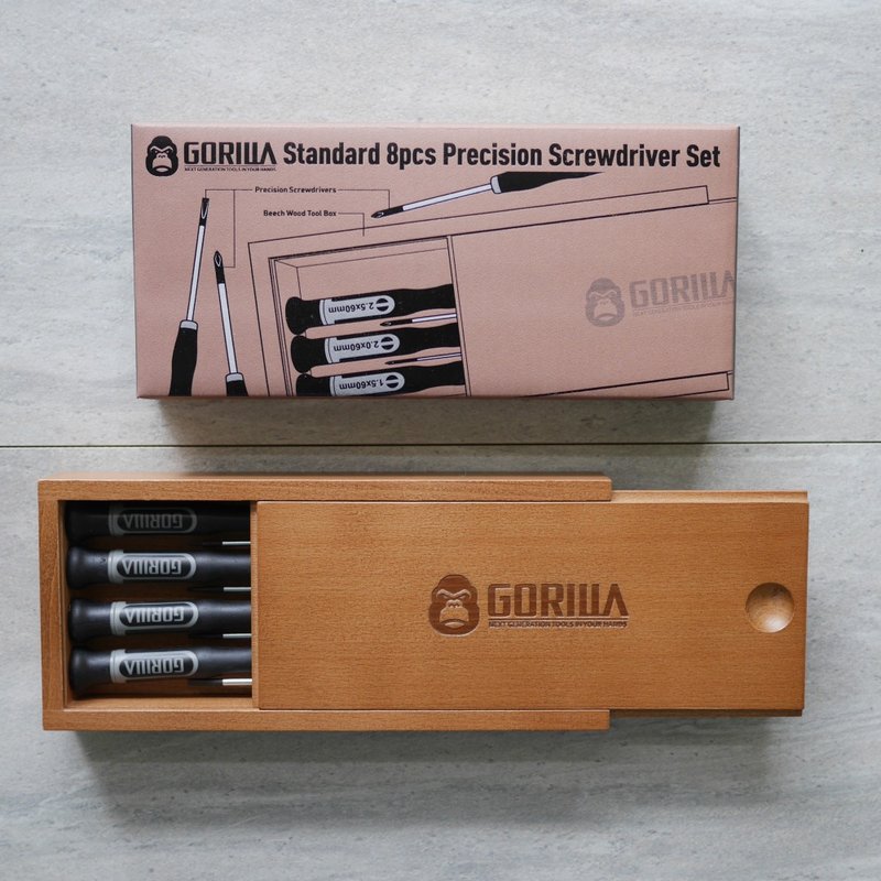 【Gorilla】 8in1 standard precision screwdriver set - อื่นๆ - โลหะ สีเทา