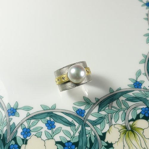 ISEYA.Pearl(珍珠) 珍珠戒指 黃金 鉑金 珍珠首飾 手工製作 Akoya珍珠 鑽石