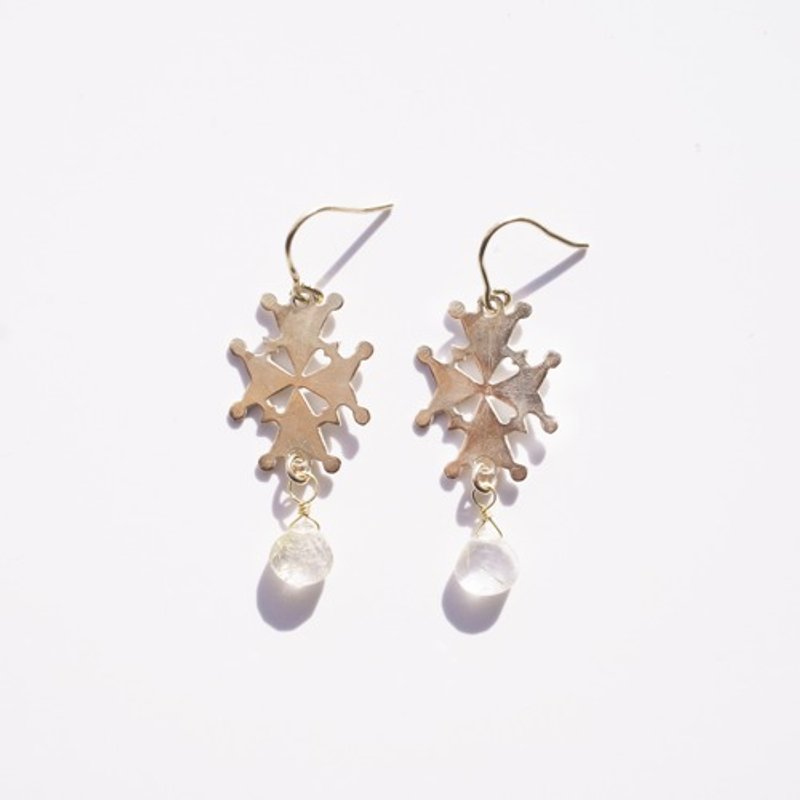 classic - earrings: cross gold - Earrings & Clip-ons - Precious Metals Gold