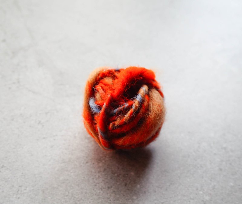 Hand Spun Yarn - เย็บปัก/ถักทอ/ใยขนแกะ - ผ้าฝ้าย/ผ้าลินิน สีส้ม