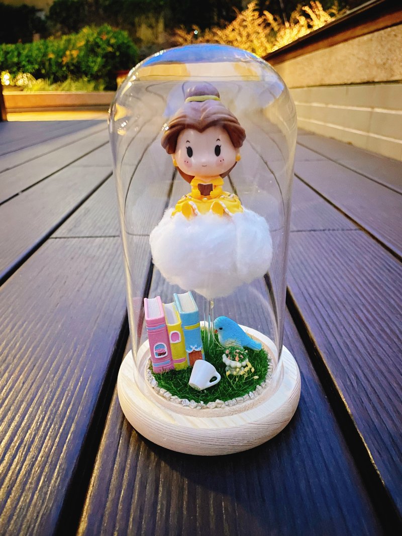 Miss. Flower Mystery [Little People] Cloud Night Light Glass Shade Beauty and the Beast Princess Belle - Dried Flowers & Bouquets - Plants & Flowers Yellow