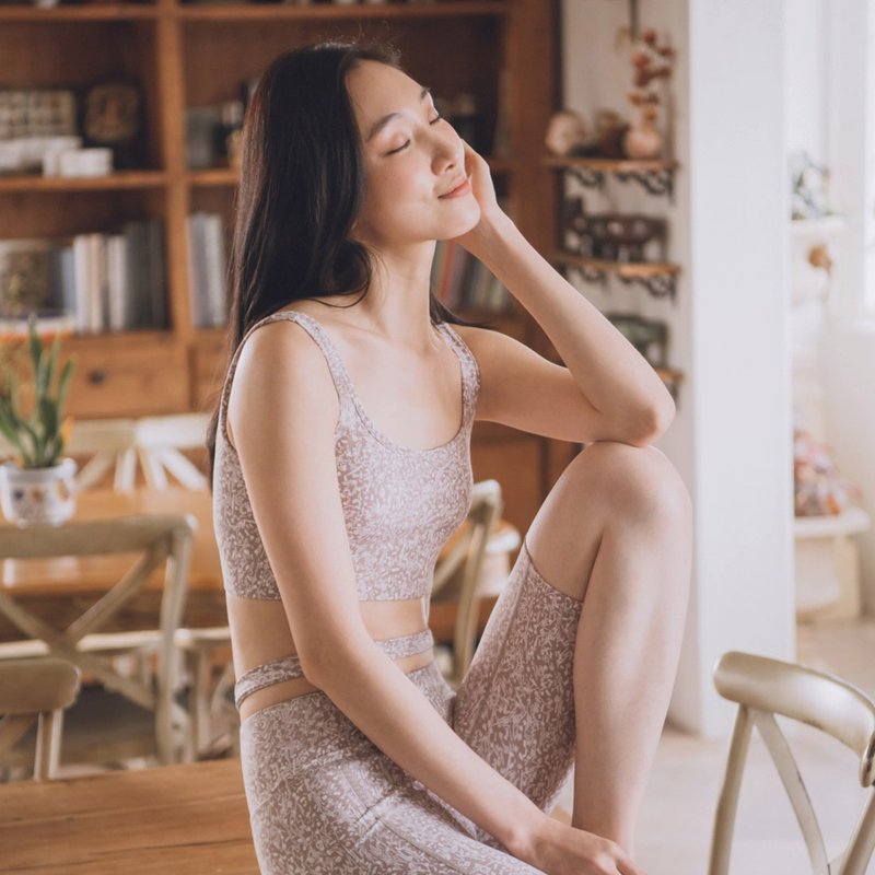 【MACACA】 :)快樂小方3D BRA - AIA0294 淺棕 - 運動內衣 - 尼龍 咖啡色