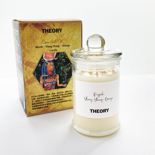THEORY清潔理論 埃及系列-哈索爾│純植物大豆蠟│沒藥伊蘭伊蘭甜橙精油大豆蠟燭
