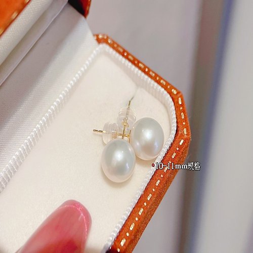 WhiteKuo高級珠寶訂製所 【WhiteKuo】18k氛圍大尺寸珍珠耳環誰戴誰好看