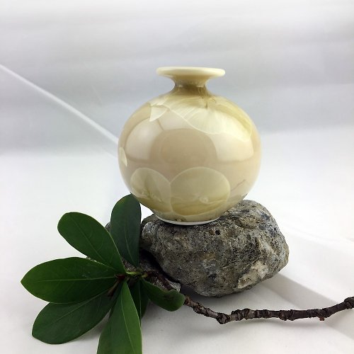 CereiZ 喜瑞瓷 絕美瓷雕館 CereiZ生活療癒・結晶釉花瓶(黃)
