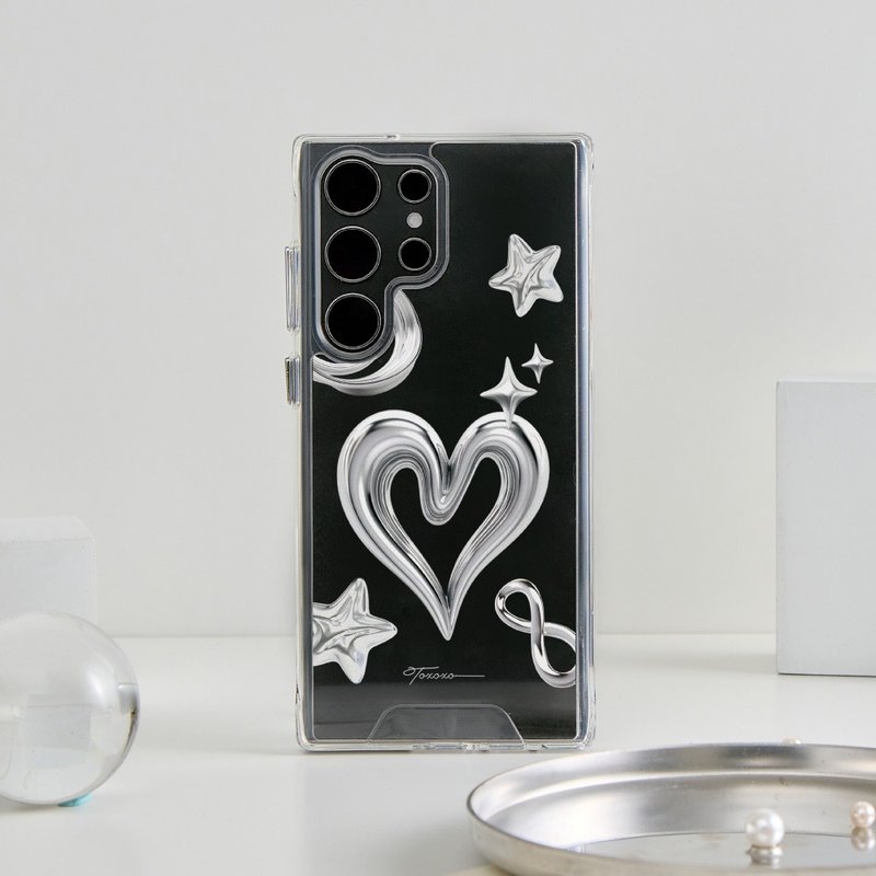 銀心引力防摔透明SAMSUNG手機殼 - 手機殼/手機套 - 塑膠 透明