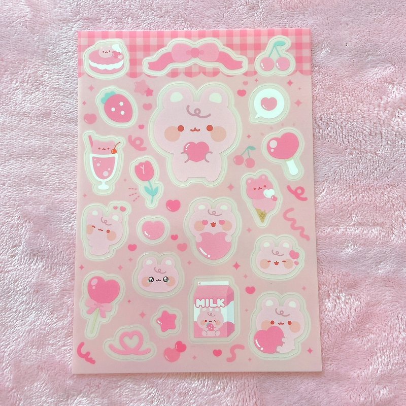 Favorite Color Clear Sticker [Pink] - สติกเกอร์ - กระดาษ 