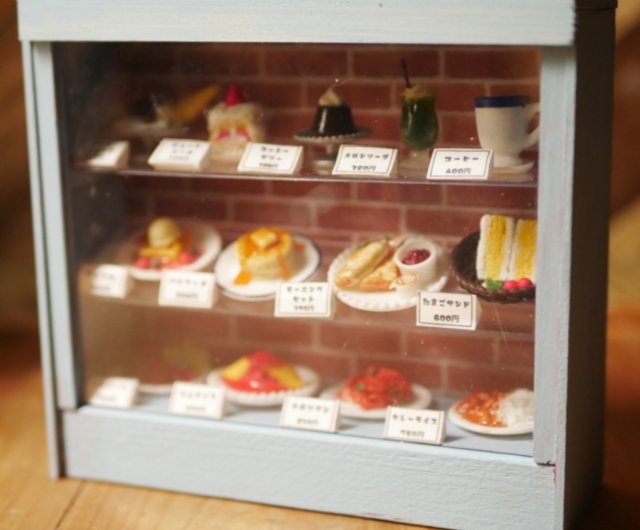 ミニチュア喫茶店ショーケース - ショップ miniatureまろん 置物