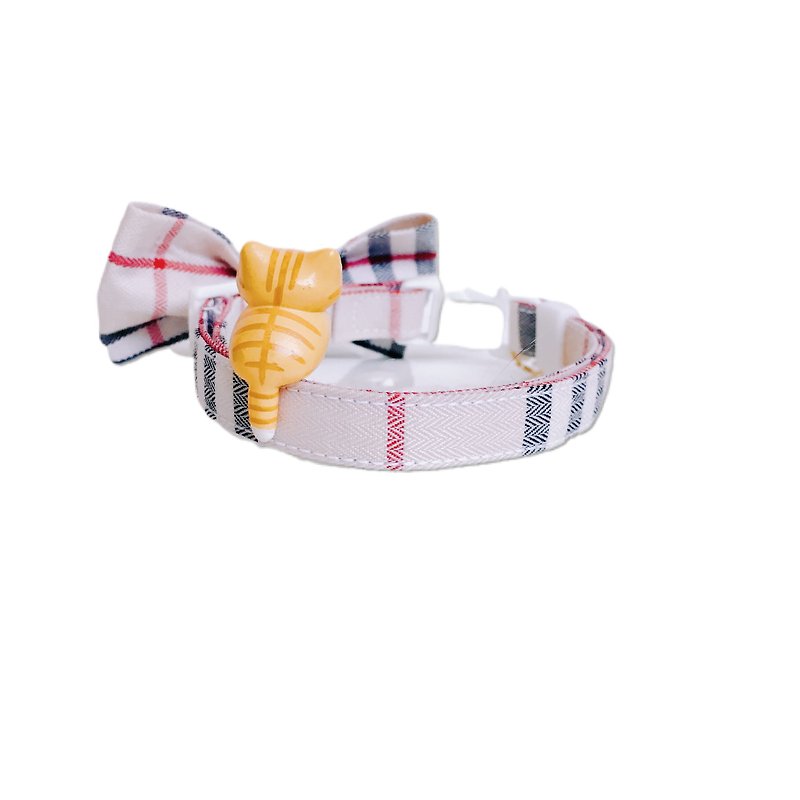 MaoFenBiBi Classic Plaid - Limited Edition - Handmade Collar & Handmade Collar - Collars & Leashes - Cotton & Hemp 