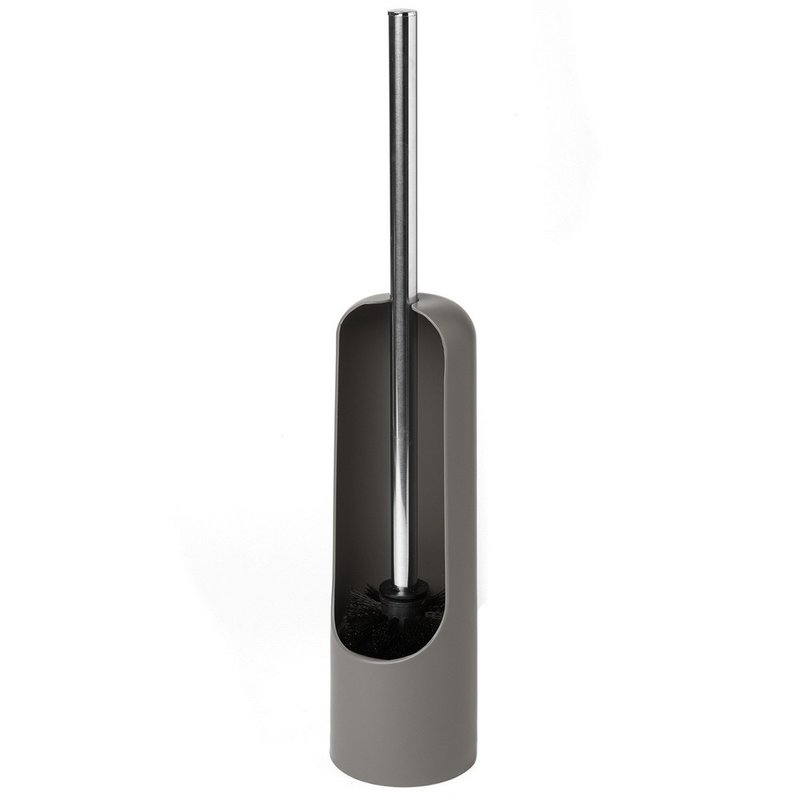 【Umbra】Touch Toilet Brush (Brown Gray) | Cleaning Brush - Bathroom Supplies - Plastic White