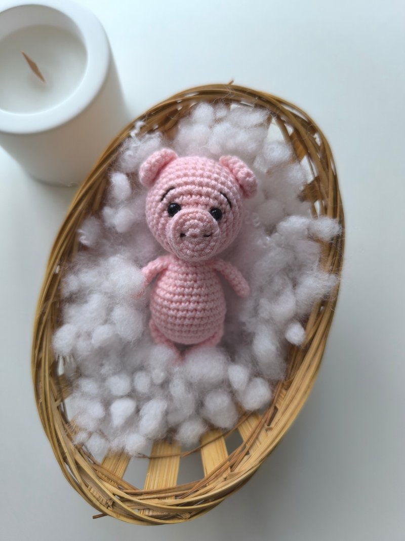 Small toy pig, souvenier pig - ของเล่นเด็ก - ผ้าฝ้าย/ผ้าลินิน สึชมพู