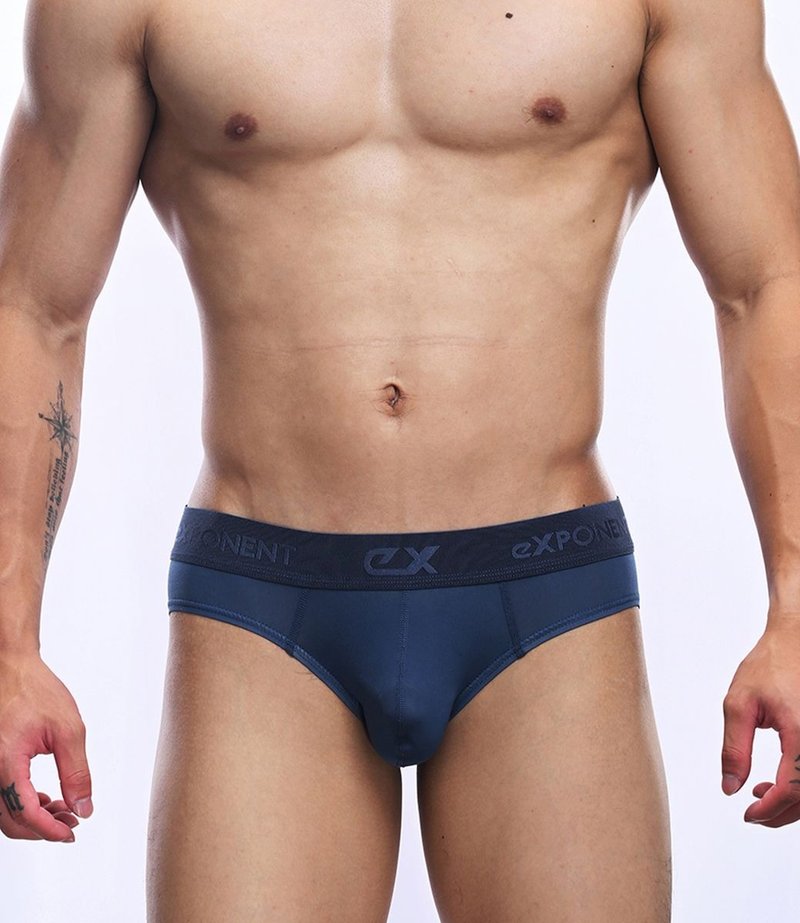 (7color)Elusive Silky - Secret Angel Translucent Brief - Dark Blue - ชุดชั้นในผู้ชาย - ไนลอน สีน้ำเงิน