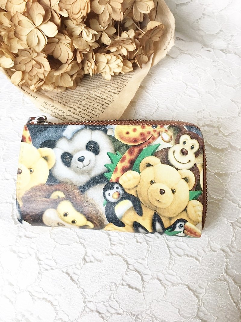 Handmade gift animal leather multifunction key cases (inside there are two pink and coffee color optional) - ที่ห้อยกุญแจ - หนังแท้ 