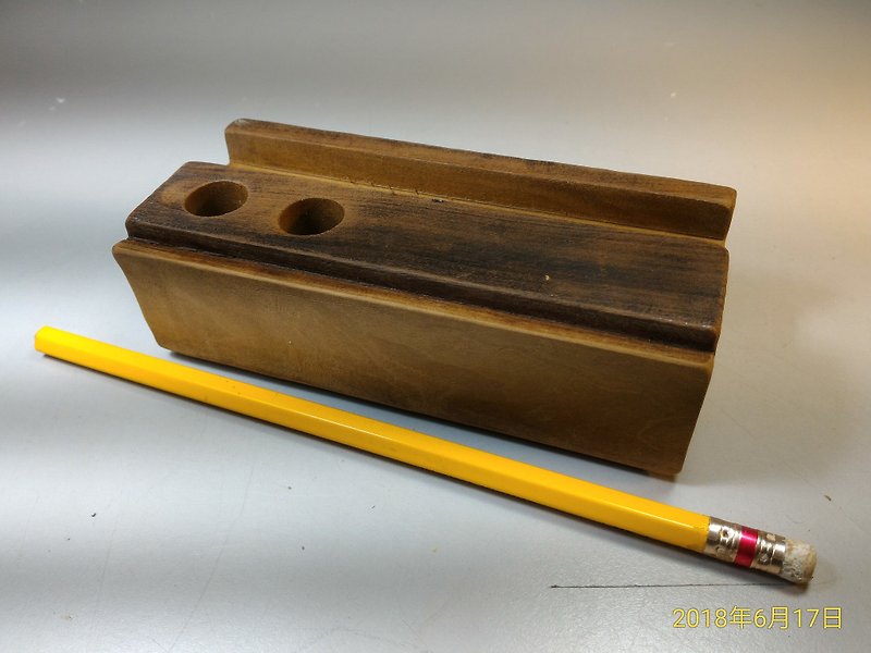古い家具が初期の台湾チークの木携帯電話ホルダー（K）を取り外しました - ペン立て - 木製 