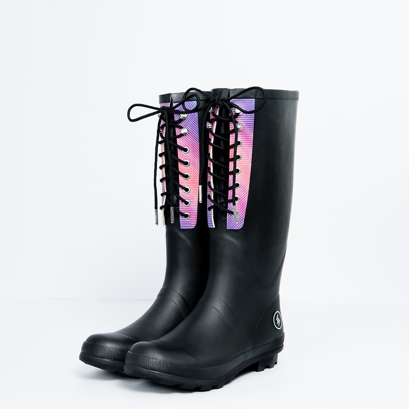 Rubber Rain Boots-Pink Bubble - รองเท้ากันฝน - ยาง สึชมพู