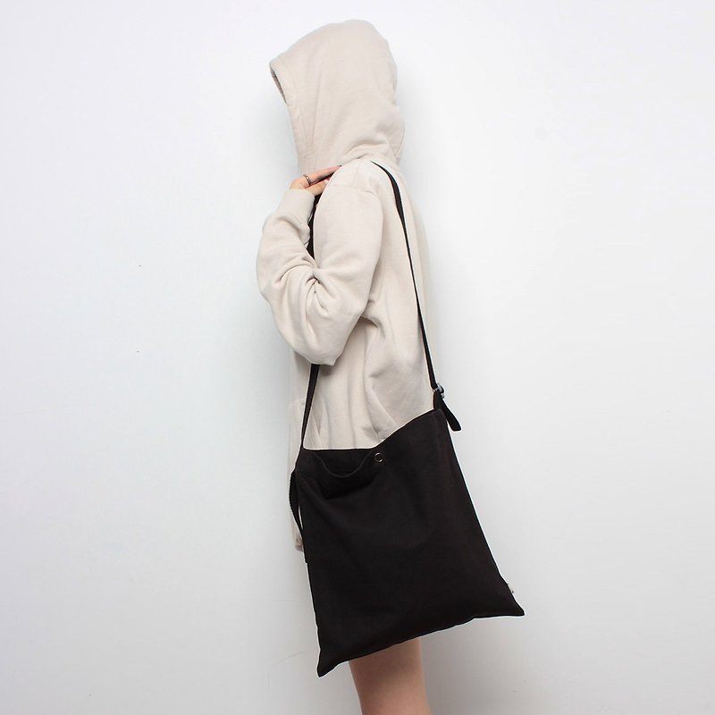 Canvas Bag Original Design - Messenger Bags & Sling Bags - Cotton & Hemp Black