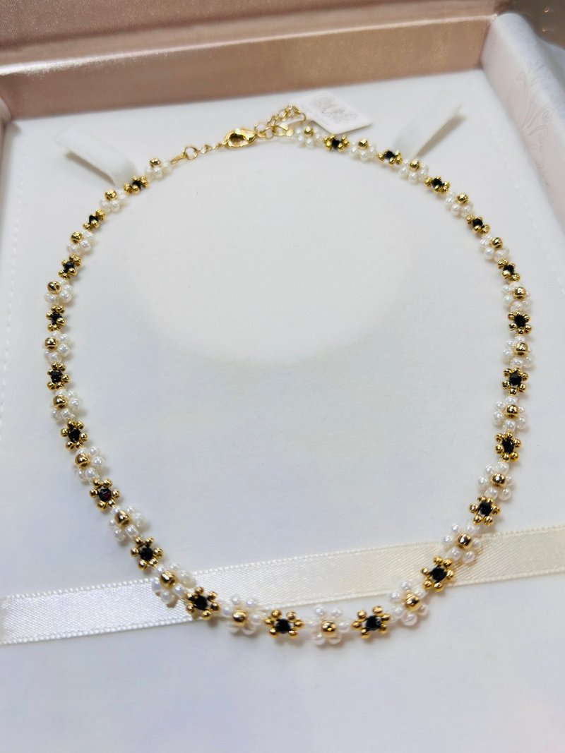 37.5+6cm 奧地利Swarovski 水晶+花花頸鏈 JW124H-001 - 項鍊 - 玻璃 多色