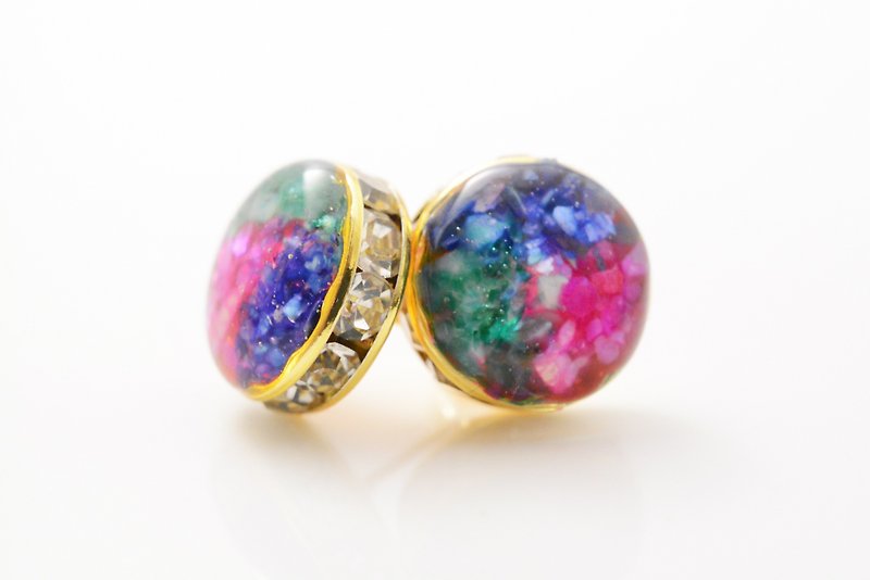Peacock earrings - Earrings & Clip-ons - Resin Multicolor