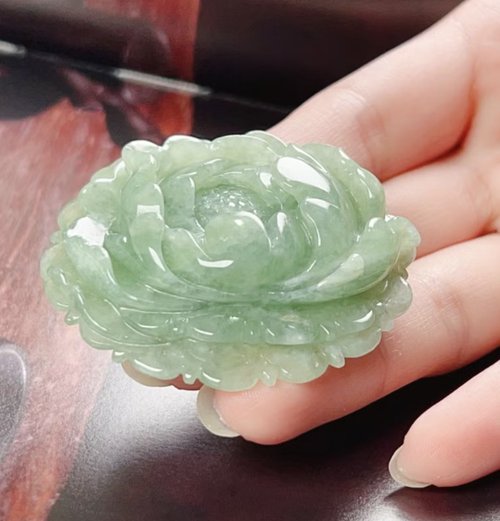 瓔珞珠寶盒 E.L.Jewelry Box 冰飄綠翡翠牡丹花 | 天然緬甸玉A貨翡翠 | 送禮
