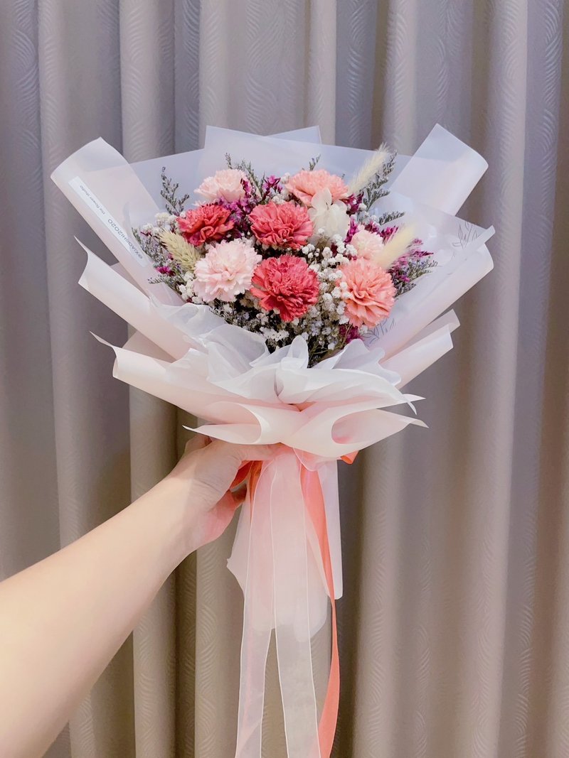 母親節花束 康乃馨花束 乾燥花束 索拉花康乃馨乾燥花花束 - 擺飾/家飾品 - 植物．花 紅色