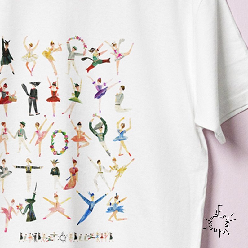 【眠れる森の美女より】 バレリーナ-Tシャツ - Ballerina - 名前入可 - T 恤 - 棉．麻 多色