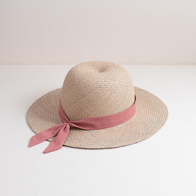 梨形帽/藺草編織/可調帽圍 - 帽子 - 植物．花 