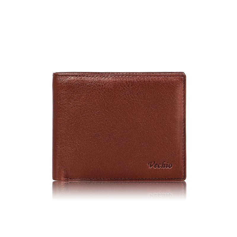 [Free upgrade gift packaging] Resolute 8-Card Middle Coin Bag Wallet - Brown/VE048W - กระเป๋าสตางค์ - หนังแท้ สีนำ้ตาล