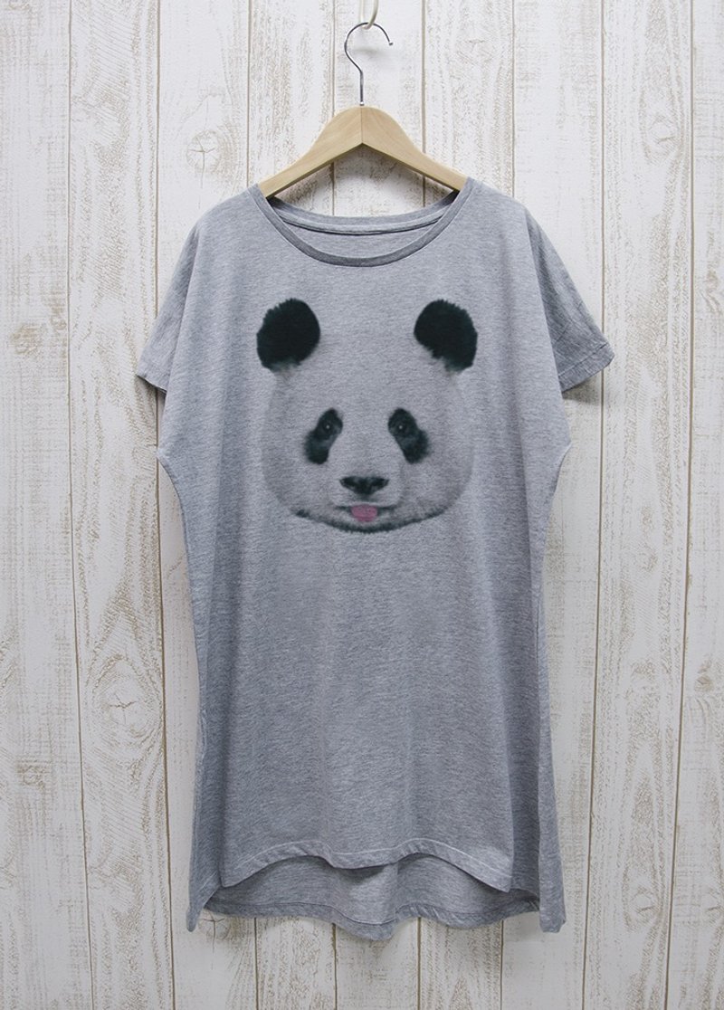 ronronPANDA ワンピースTee　Beh　ヘザーグレー / R024-O-GR - ワンピース - コットン・麻 グレー