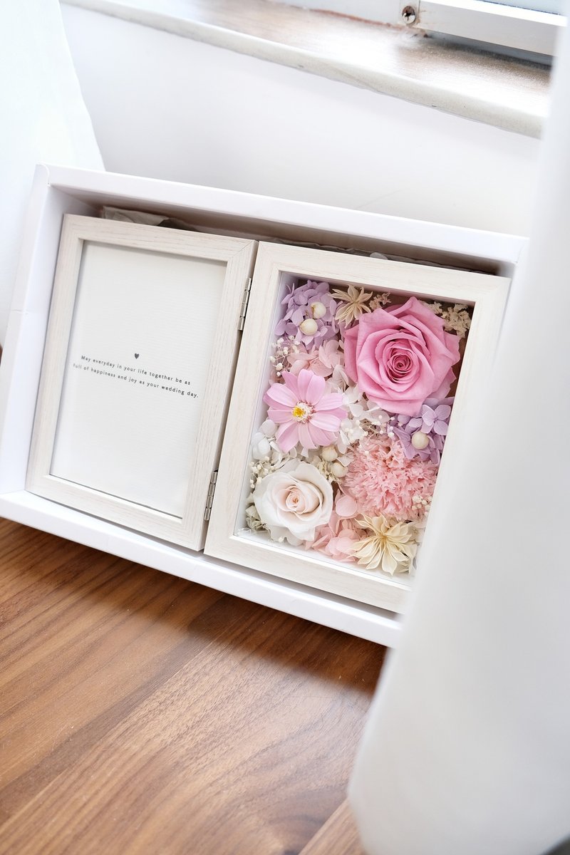 Everlasting Flower 4R flip-up photo frame - กรอบรูป - พืช/ดอกไม้ สึชมพู