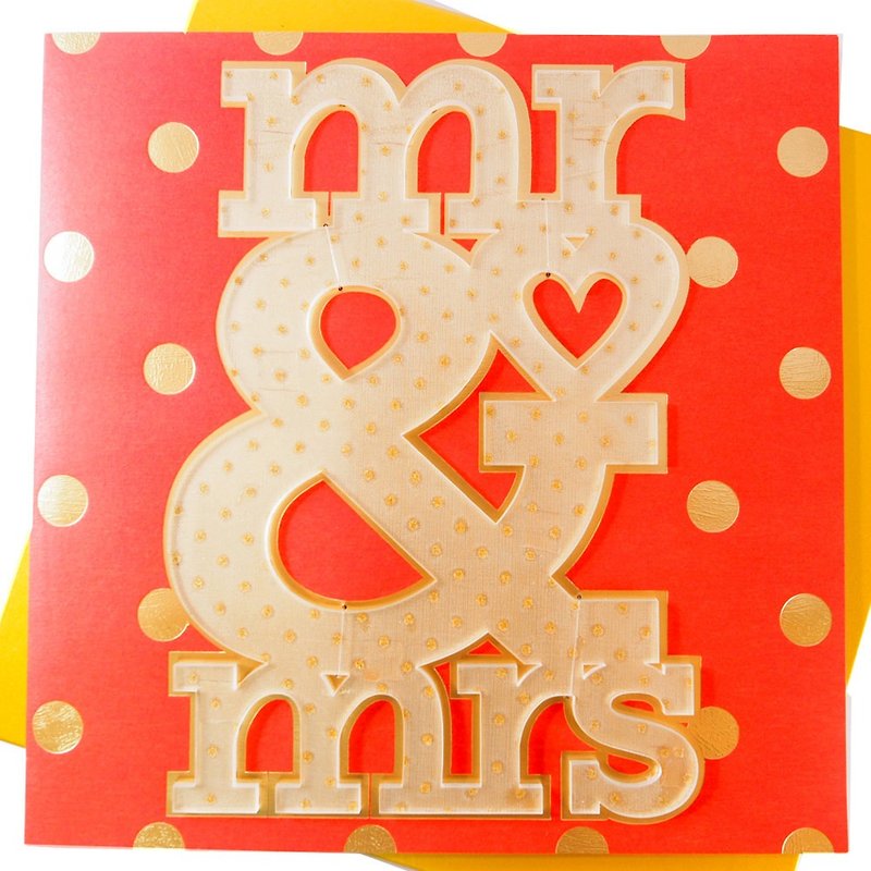 Mr. and Mrs. accompany for a lifetime [Hallmark-Signature Classic Handmade Card] - Cards & Postcards - Paper Red