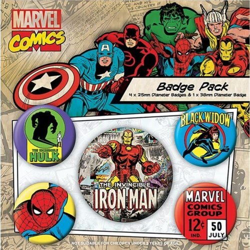 マーベル】マーベルヒーローコミック風テーマバッジセット(アイアン