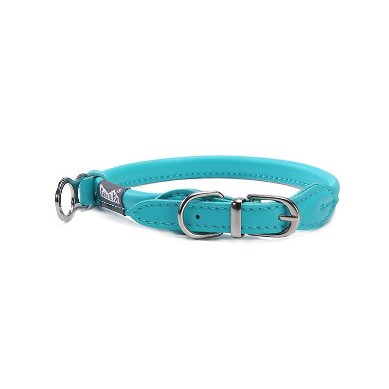 [Tail and Me] Natural Concept Leather Collar Lake Blue XS - Collars & Leashes - Faux Leather Blue