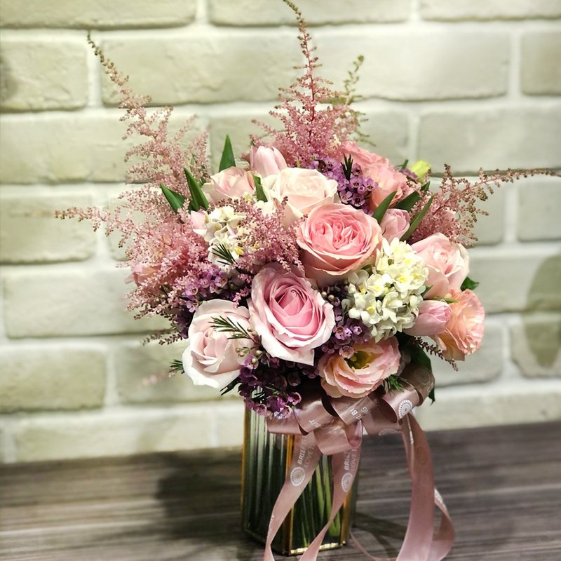 如煙花綻放 泡盛鮮花捧花 | 婚禮 生日首選 | 台北可自取 - 乾燥花/永生花 - 植物．花 粉紅色