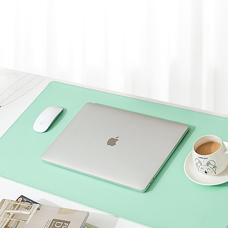 80x40CM European Simple Texture Leather Waterproof Table Mat - Mint Green - Other Furniture - Waterproof Material 