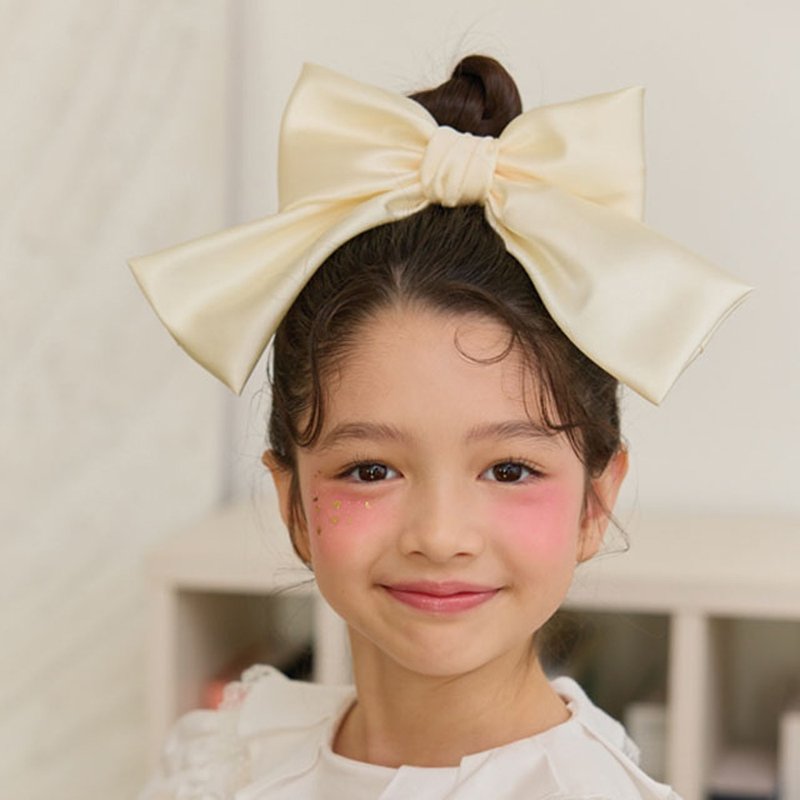 Ruby Big Bow Hairclip - 男/女童禮服 - 其他材質 