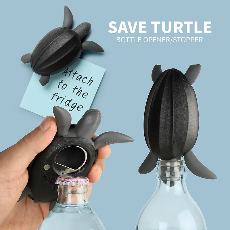 QUALY Save the Turtles-Corkscrew - ที่เปิดขวด/กระป๋อง - พลาสติก 