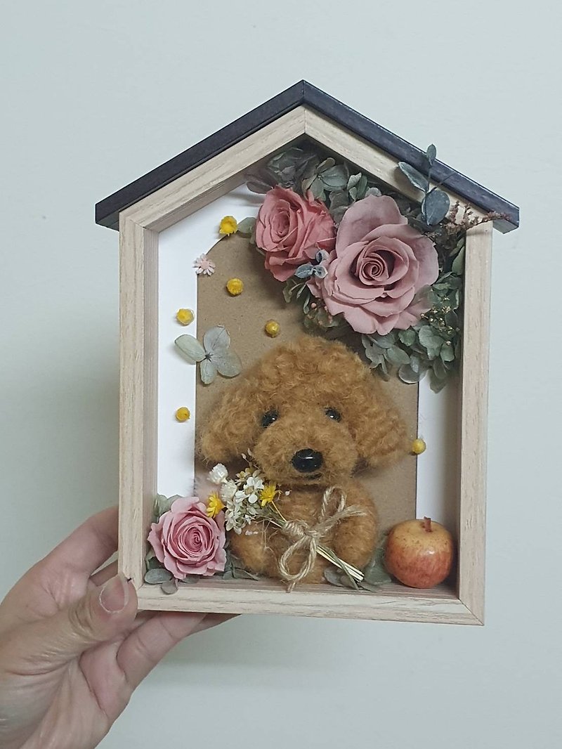 Ping'an VIP wool felt immortal flower frame decoration - Dried Flowers & Bouquets - Plants & Flowers 