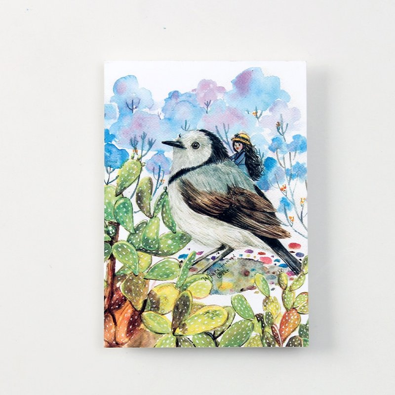 BIRDER系列 - White-fronted Chat - 卡片/明信片 - 紙 綠色