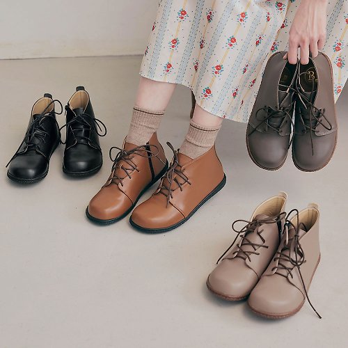 Bonjour女人愛買鞋 現貨 日本設計 x 台灣製作BJ低筒繫帶舒適麵包靴