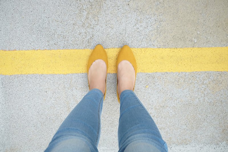 AKi Spicy Mustard (芥黃) Heels | WL - 高踭鞋 - 真皮 黃色