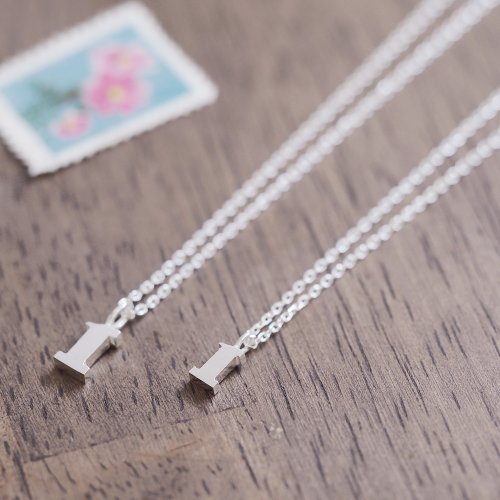 cloud-blue 2コset) 數字 1 ペア ネックレス シルバー925